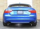AWE Touring Edition Exhaust for B8 A5 2.0T - Quad Outlet, Diamond Black Tips - Mounted